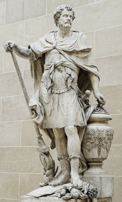 Středověká Hannibalova socha.