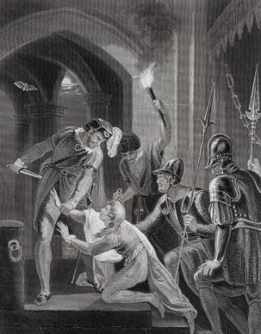 Obraz Zavraždění prince Artura od Williama Hamiltona.