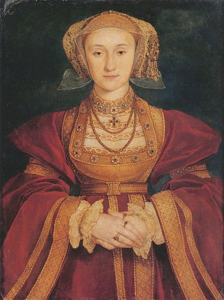 Portrét Anny Klévské od Hanse Holbeina mladšího.
