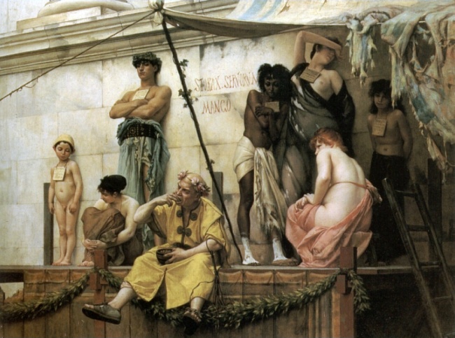 Trh s otroky - Gustave Boulanger.