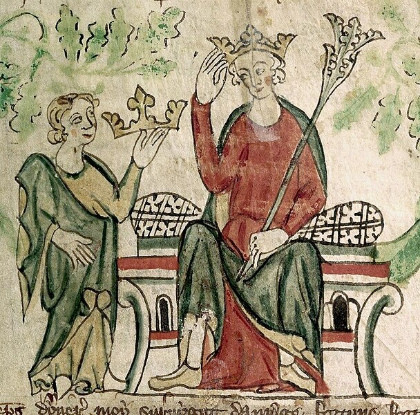 Edward II. během své korunovace.
