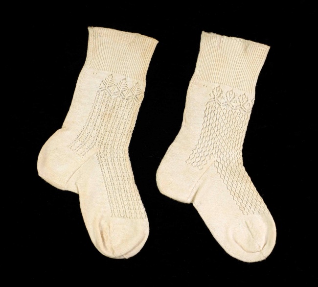 Americké ponožky z období let 1840-1860.
