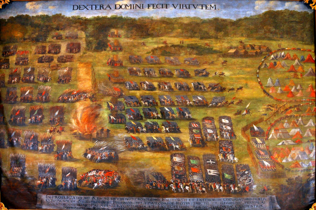 Bitva na dobové malbě.