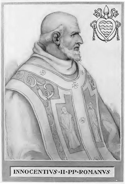 Papež Inocenc II. (1130-1143).
