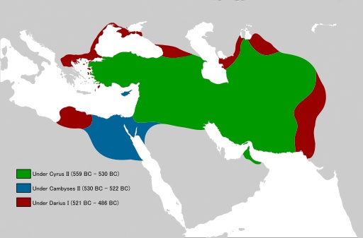 Perská říše pod vládou tří důležitých králů.