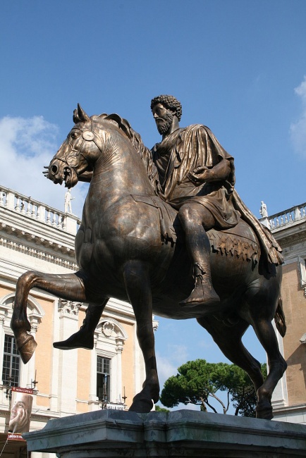Jezdecká socha Marka Aurelia.