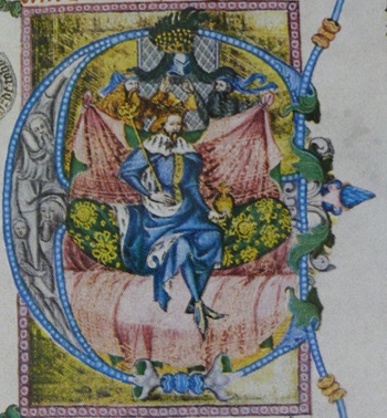 Václav IV., vyobrazení z tzv. Bible Václava IV.