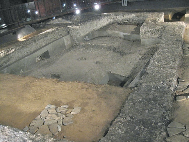 Archeopark v Mikulčicích, zbytky kostela.