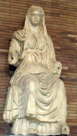 Mramorová socha bohyně Ceres.