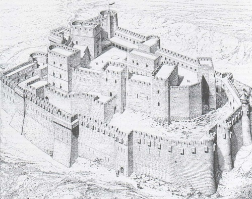 Kresba hradu z roku 1871.