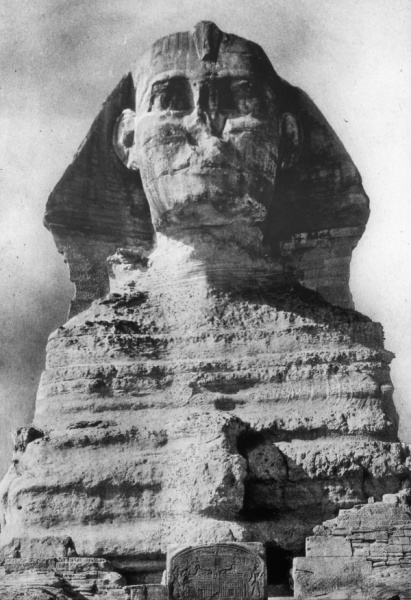Jedna z nejstarších fotografií Velké sfingy.