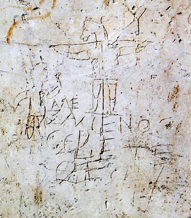 Alexamenovo graffiti, nejstarší znázorněné ukřižování vyryté ve zdi.